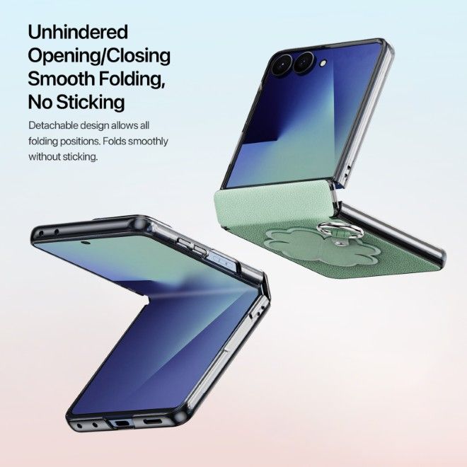 Dux Ducis - Samsung Galaxy Z Flip8 Hülle - Leder Hardcase - Luvy Series - grün