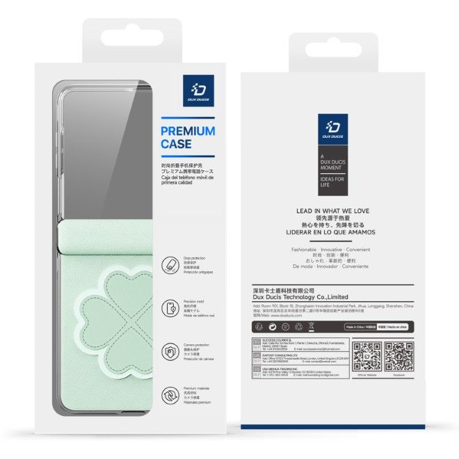 Dux Ducis - Samsung Galaxy Z Flip8 Hülle - Leder Hardcase - Luvy Series - grün