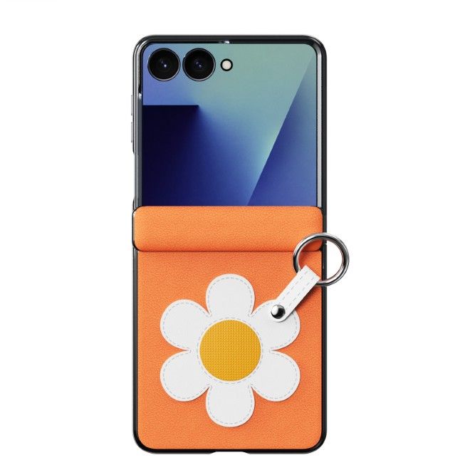 Dux Ducis - Samsung Galaxy Z Flip8 Hülle - Leder Hardcase - Luvy Series - orange