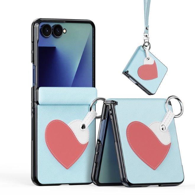 Dux Ducis - Samsung Galaxy Z Flip8 Hülle - Leder Hardcase - Luvy Series - blau