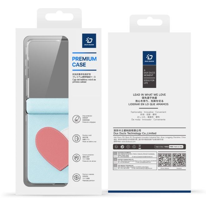 Dux Ducis - Samsung Galaxy Z Flip8 Hülle - Leder Hardcase - Luvy Series - blau