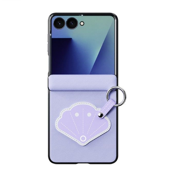 Dux Ducis - Samsung Galaxy Z Flip8 Hülle - Leder Hardcase - Luvy Series - purpur