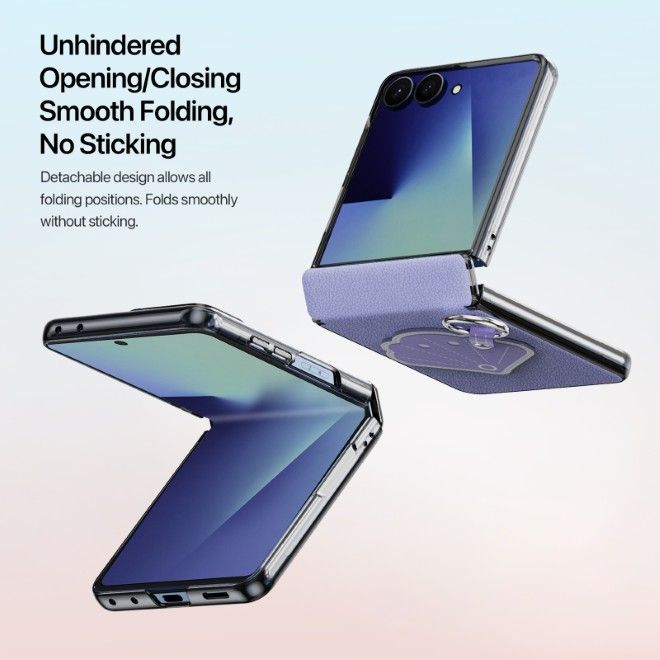 Dux Ducis - Samsung Galaxy Z Flip8 Hülle - Leder Hardcase - Luvy Series - purpur