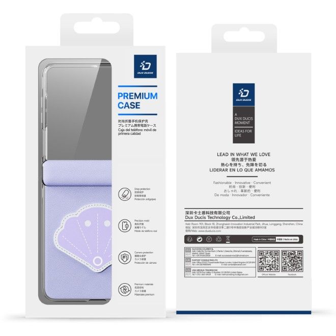 Dux Ducis - Samsung Galaxy Z Flip8 Hülle - Leder Hardcase - Luvy Series - purpur