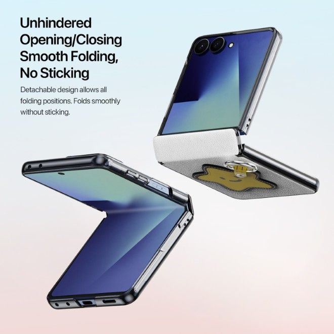 Dux Ducis - Samsung Galaxy Z Flip8 Hülle - Leder Hardcase - Luvy Series - weiss