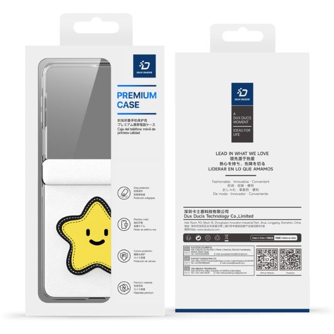 Dux Ducis - Samsung Galaxy Z Flip8 Hülle - Leder Hardcase - Luvy Series - weiss