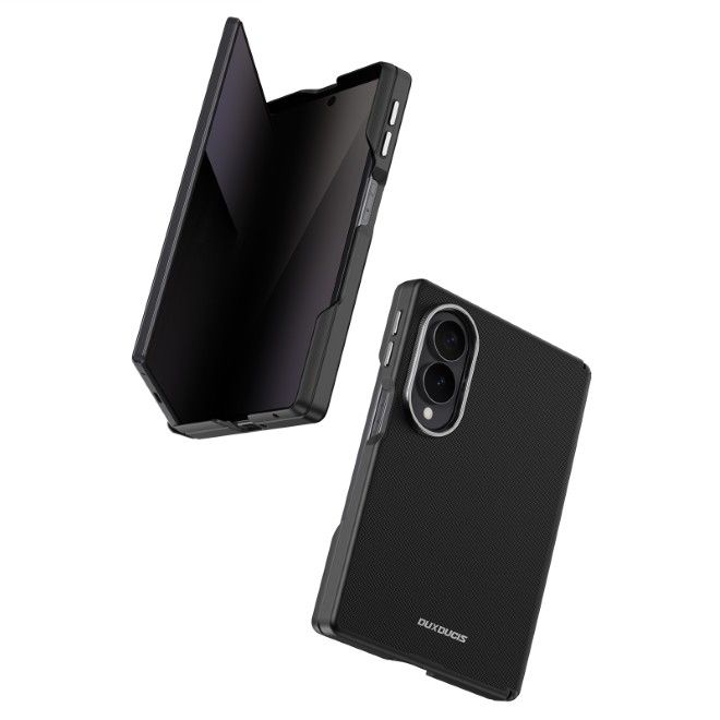 Dux Ducis - Samsung Galaxy Z Fold8 Hülle - Leder Hardcase mit MagSafe - Vyne Series - schwarz