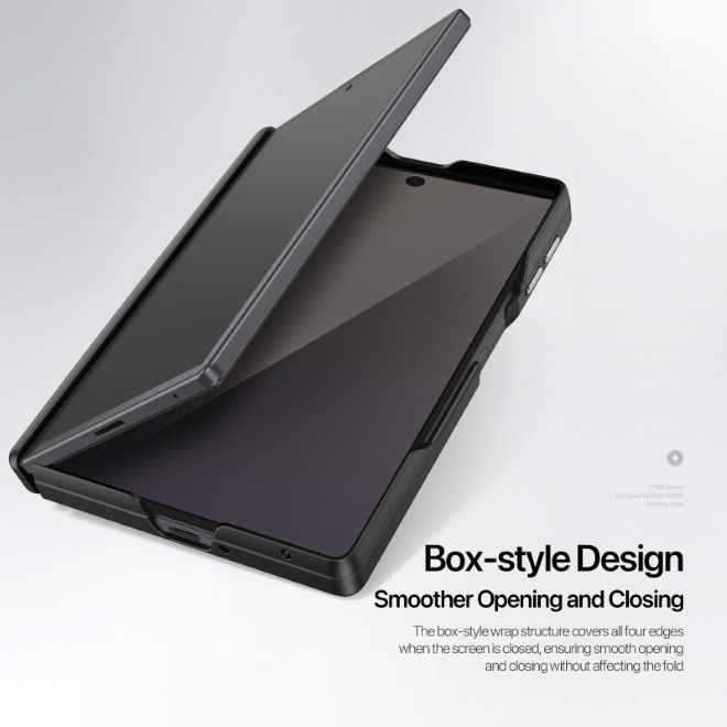 Dux Ducis - Samsung Galaxy Z Fold8 Hülle - Leder Hardcase mit MagSafe - Vyne Series - schwarz