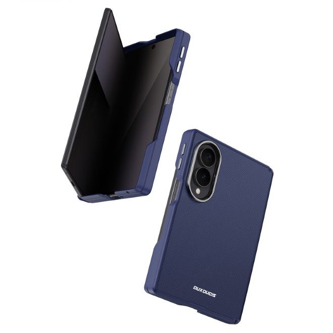 Dux Ducis - Samsung Galaxy Z Fold8 Hülle - Leder Hardcase mit MagSafe - Vyne Series - blau