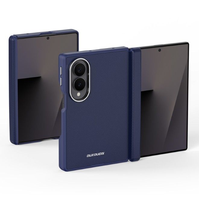 Dux Ducis - Samsung Galaxy Z Fold8 Hülle - Leder Hardcase mit MagSafe - Vyne Series - blau