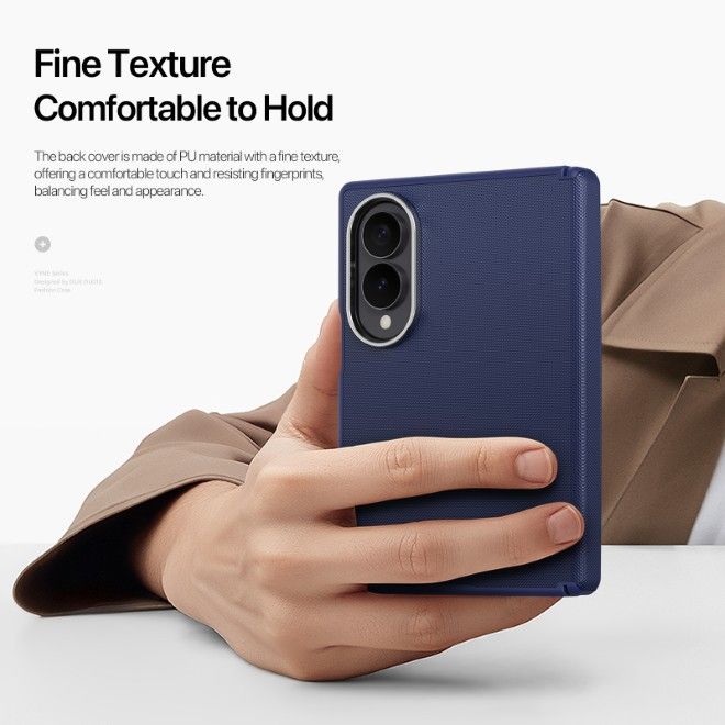 Dux Ducis - Samsung Galaxy Z Fold8 Hülle - Leder Hardcase mit MagSafe - Vyne Series - blau