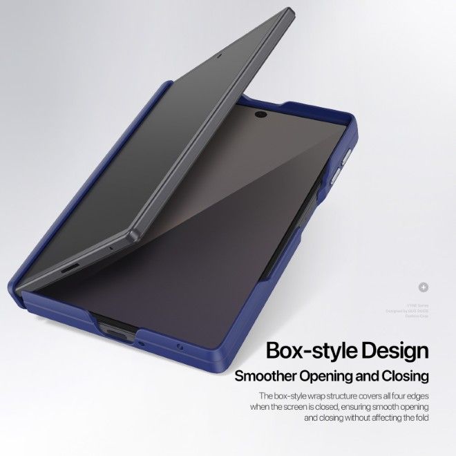 Dux Ducis - Samsung Galaxy Z Fold8 Hülle - Leder Hardcase mit MagSafe - Vyne Series - blau