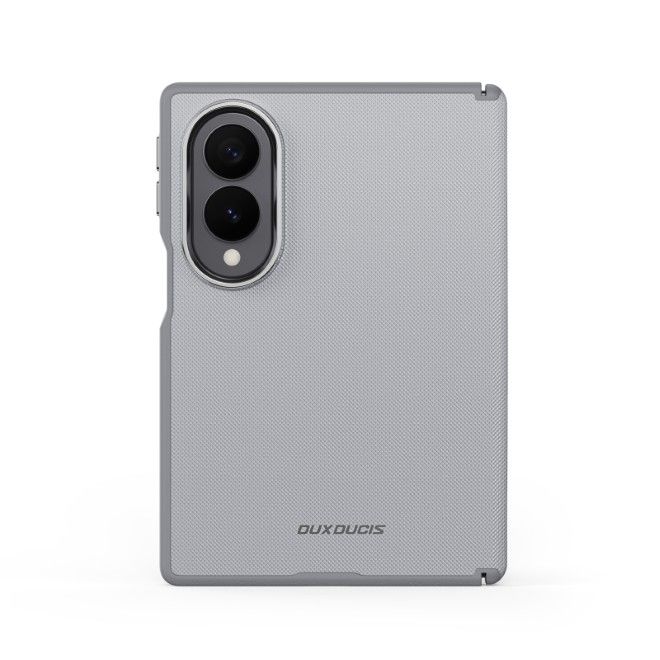 Dux Ducis - Samsung Galaxy Z Fold8 Hülle - Leder Hardcase mit MagSafe - Vyne Series - grau