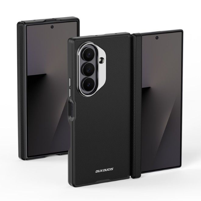 Dux Ducis - Samsung Galaxy Z Fold8 Ultra Hülle - Leder Hardcase mit MagSafe - Vyne Series - schwarz