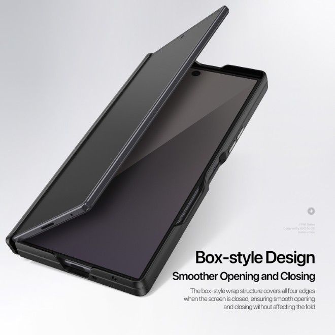 Dux Ducis - Samsung Galaxy Z Fold8 Ultra Hülle - Leder Hardcase mit MagSafe - Vyne Series - schwarz