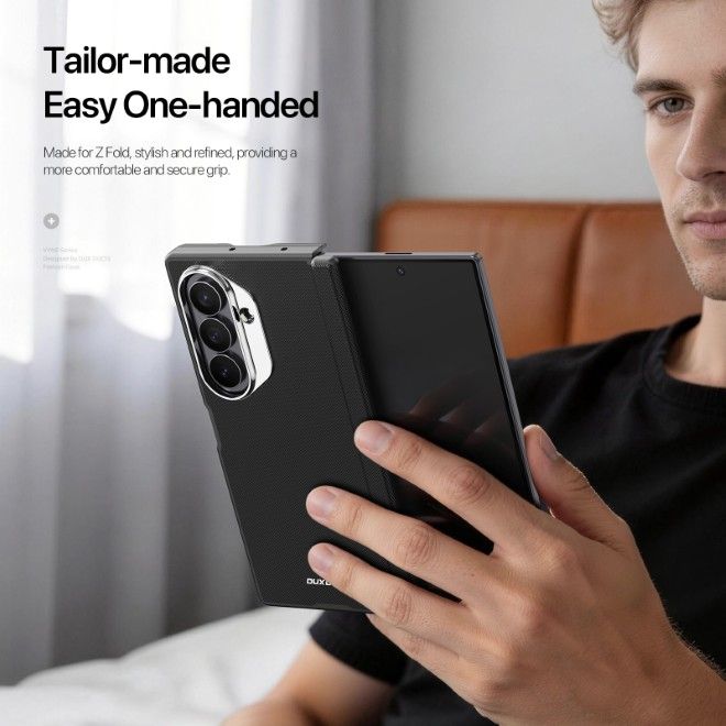 Dux Ducis - Samsung Galaxy Z Fold8 Ultra Hülle - Leder Hardcase mit MagSafe - Vyne Series - schwarz