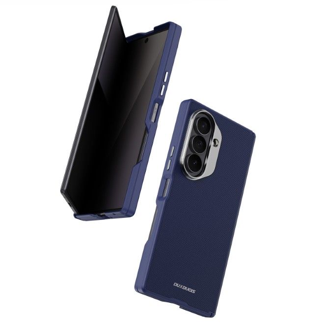 Dux Ducis - Samsung Galaxy Z Fold8 Ultra Hülle - Leder Hardcase mit MagSafe - Vyne Series - blau