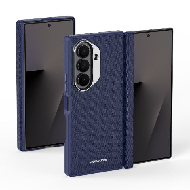 Dux Ducis - Samsung Galaxy Z Fold8 Ultra Hülle - Leder Hardcase mit MagSafe - Vyne Series - blau