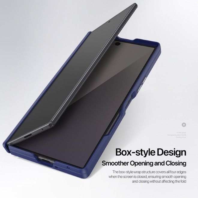 Dux Ducis - Samsung Galaxy Z Fold8 Ultra Hülle - Leder Hardcase mit MagSafe - Vyne Series - blau