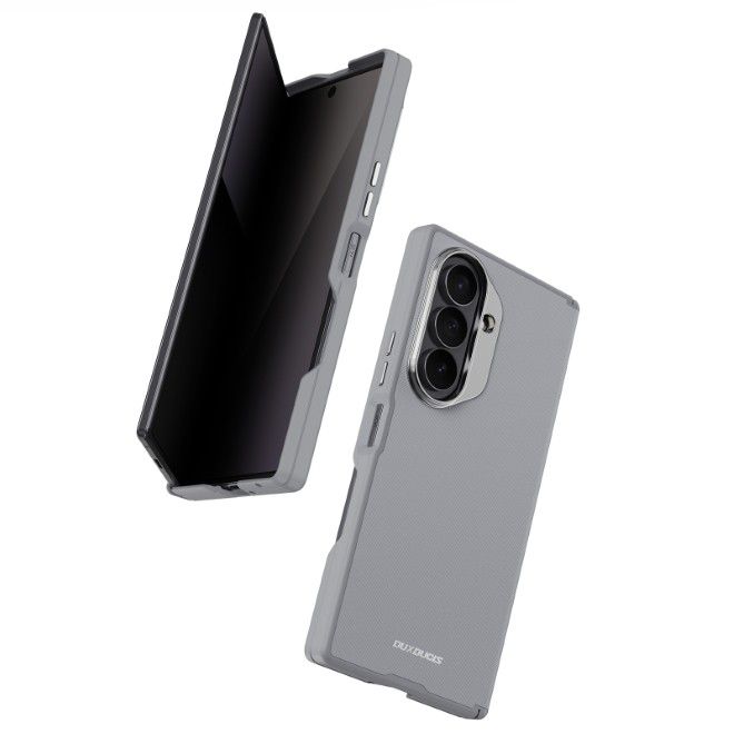 Dux Ducis - Samsung Galaxy Z Fold8 Ultra Hülle - Leder Hardcase mit MagSafe - Vyne Series - grau