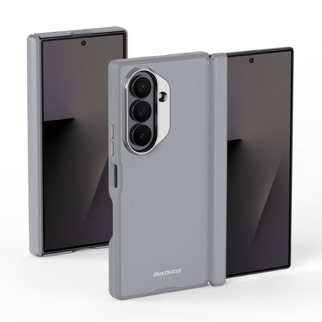 Dux Ducis - Samsung Galaxy Z Fold8 Ultra Hülle - Leder Hardcase mit MagSafe - Vyne Series - grau