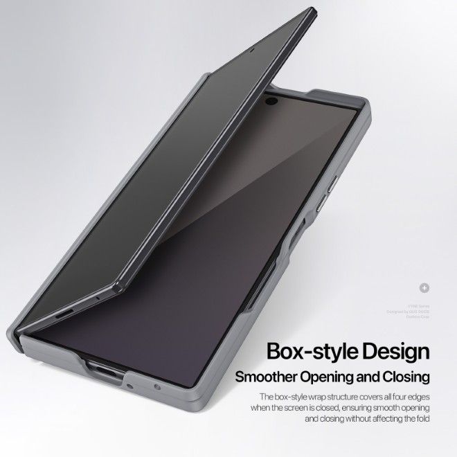 Dux Ducis - Samsung Galaxy Z Fold8 Ultra Hülle - Leder Hardcase mit MagSafe - Vyne Series - grau