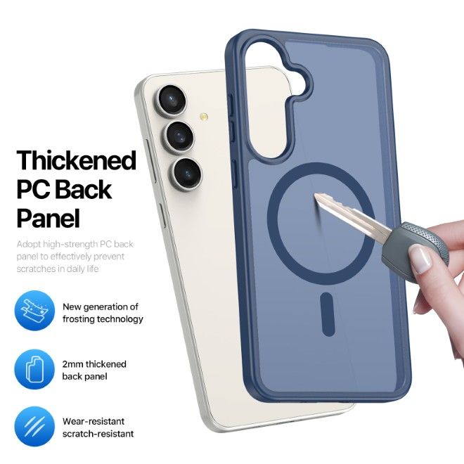 Dux Ducis - Samsung Galaxy S26 FE / S25 FE Hülle - TPU und PC Hardcase - MagSafe kompatibel - Yind MagSafe Series - dunkelblau
