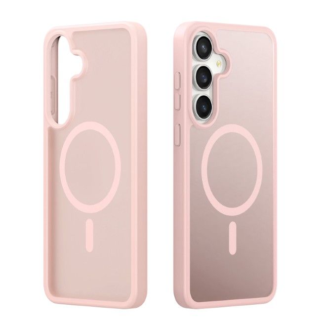 Dux Ducis - Samsung Galaxy S26 FE / S25 FE Hülle - TPU und PC Hardcase - MagSafe kompatibel - Yind MagSafe Series - hellpink