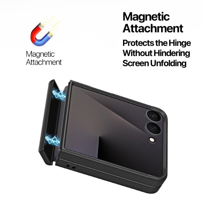 Dux Ducis - Samsung Galaxy Z Flip8 Hülle - TPU und PC Hardcase - MagSafe kompatibel - Yind MagSafe Series - schwarz