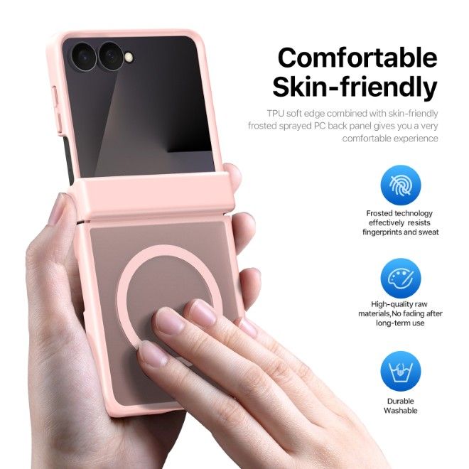 Dux Ducis - Samsung Galaxy Z Flip8 Hülle - TPU und PC Hardcase - MagSafe kompatibel - Yind MagSafe Series - hellpink