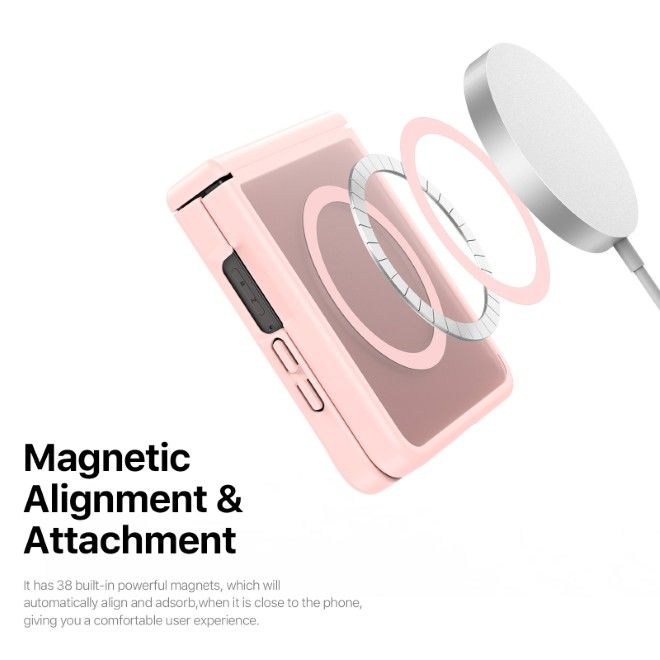 Dux Ducis - Samsung Galaxy Z Flip8 Hülle - TPU und PC Hardcase - MagSafe kompatibel - Yind MagSafe Series - hellpink