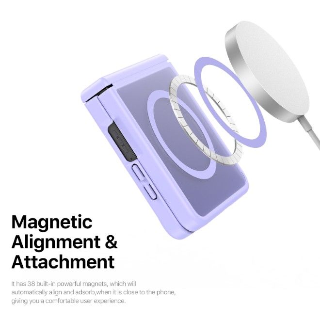 Dux Ducis - Samsung Galaxy Z Flip8 Hülle - TPU und PC Hardcase - MagSafe kompatibel - Yind MagSafe Series - hellpurpur