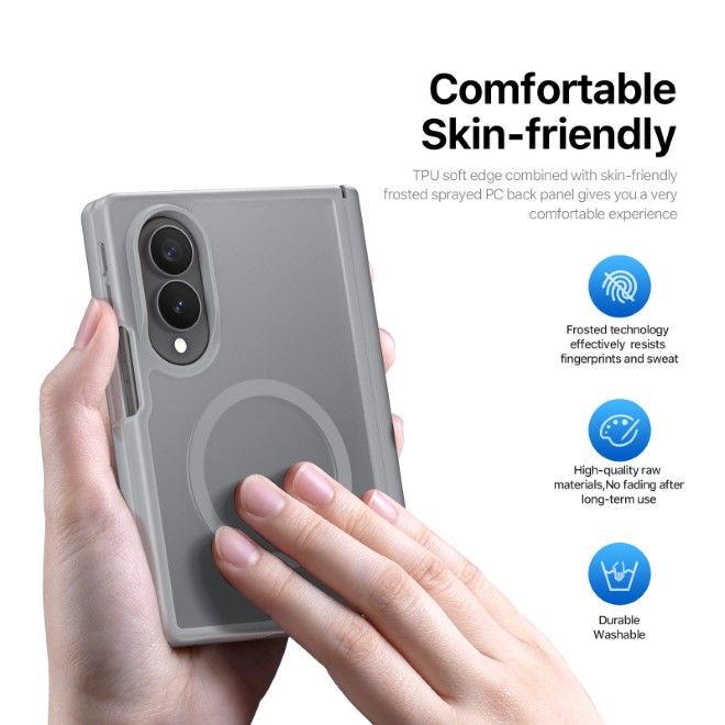 Dux Ducis - Samsung Galaxy Z Fold8 Hülle - TPU und PC Hardcase - MagSafe kompatibel - Yind MagSafe Series - grau