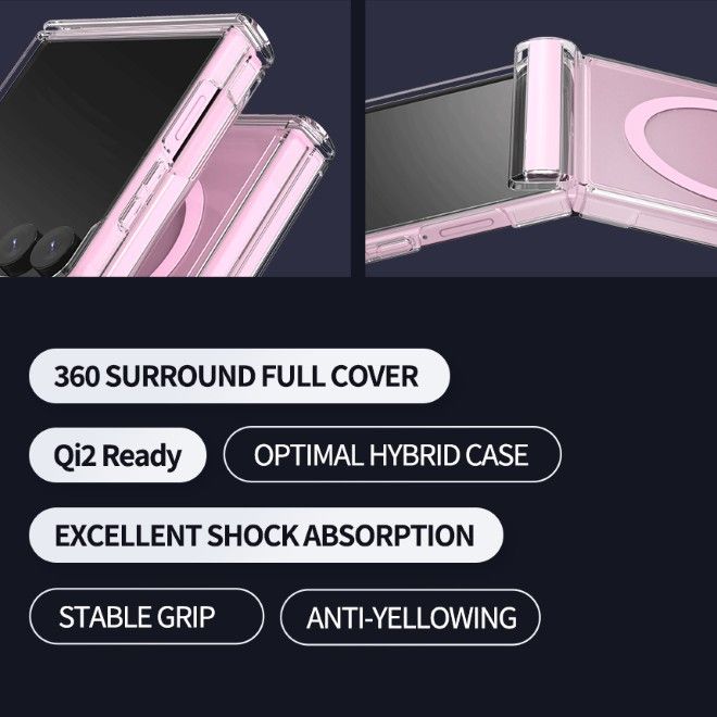 Araree - Samsung Galaxy Z Flip8 Hülle - Case aus TPU und PC - mit MagSafe - Duple 360 M Series - schwarz