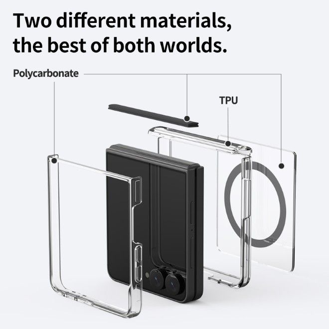 Araree - Samsung Galaxy Z Flip8 Hülle - Case aus TPU und PC - mit MagSafe - Duple 360 M Series - schwarz