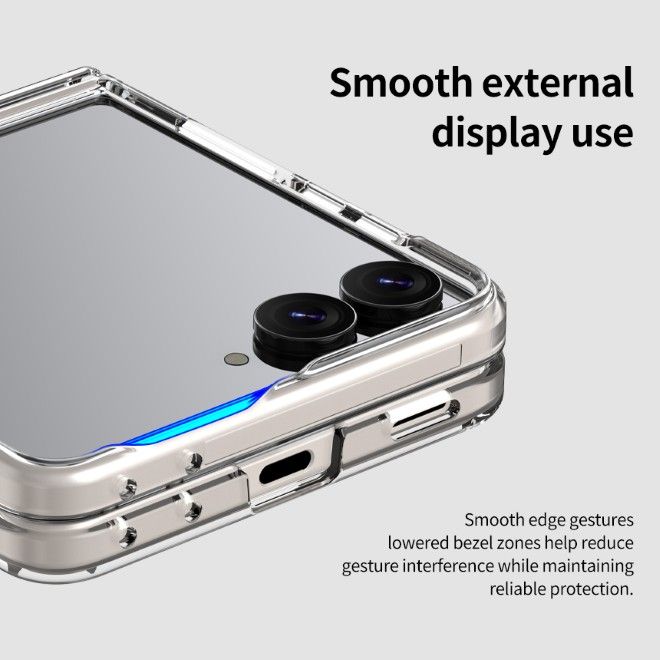 Araree - Samsung Galaxy Z Flip8 Hülle - Case aus TPU und PC - mit MagSafe und Standfunktion - Duple 360 M Stand Series - transparent