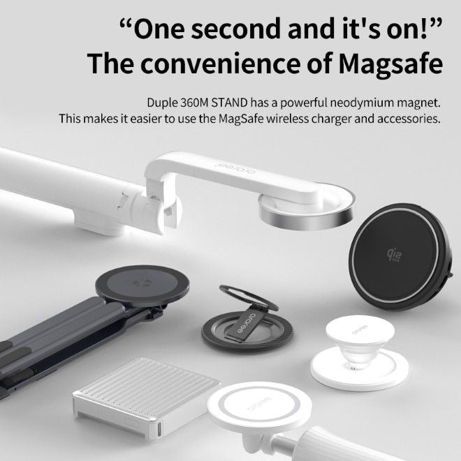 Araree - Samsung Galaxy Z Fold8 Ultra Hülle - Case aus TPU und PC - mit MagSafe und Standfunktion - Duple 360 M Stand Series - transparent