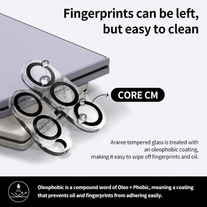 Araree - Samsung Galaxy Z Fold8 Schutzglas für Kamera (2pcs) - Core Camera Series - transparent