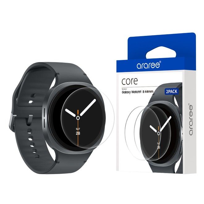Araree - Samsung Galaxy Watch8 / 9 (44mm) Schutzglas (2 Stück) - Core Glass Series - transparent