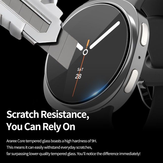 Araree - Samsung Galaxy Watch8 / 9 (44mm) Schutzglas (2 Stück) - Core Glass Series - transparent