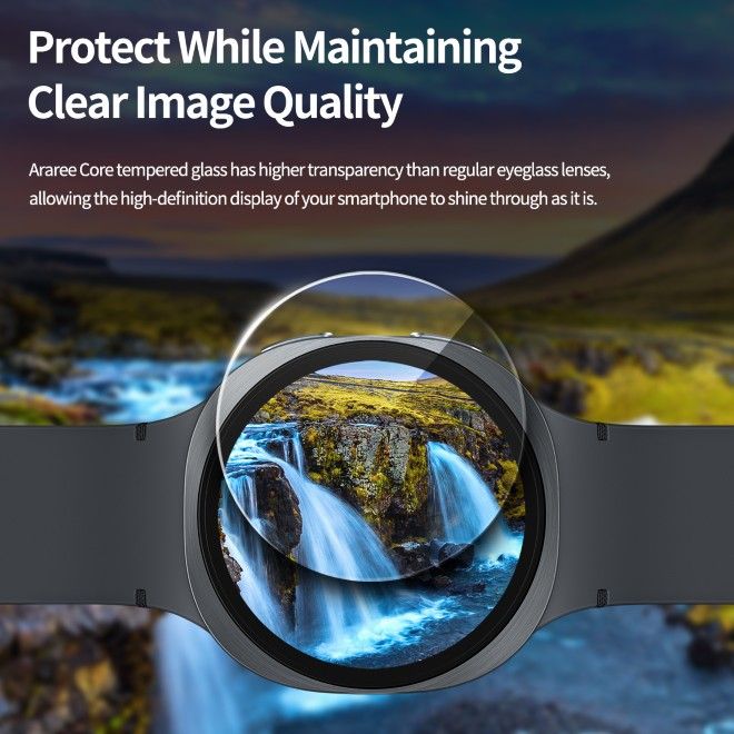 Araree - Samsung Galaxy Watch8 / 9 (44mm) Schutzglas (2 Stück) - Core Glass Series - transparent