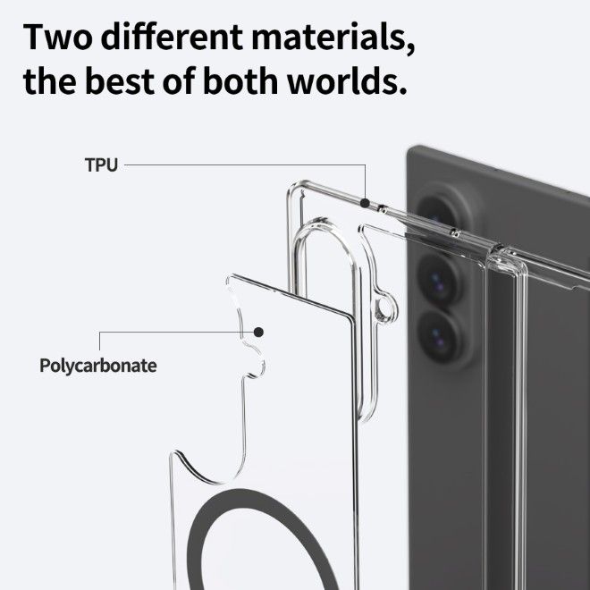Araree - Samsung Galaxy Z Fold8 Ultra Hülle - Case aus TPU und PC - mit MagSafe - Duple 360 M Series - schwarz