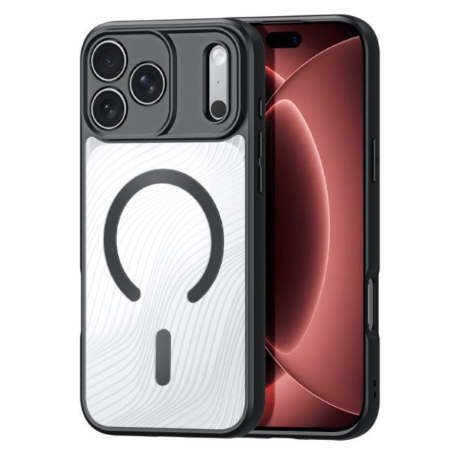Dux Ducis - iPhone 18 Pro Max / 17 Pro Max Hülle - Hardcase mit Wellenmuster - MagSafe - Aimo Mag Flowing Line Series - schwarz