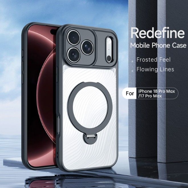 Dux Ducis - iPhone 18 Pro Max / 17 Pro Max Hülle - Hardcase - MagSafe - mit Standfunktion - Aimo Mag Stand Series - schwarz