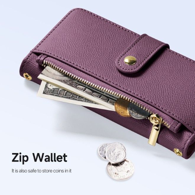 Dux Ducis - iPhone 18 Pro Max / 17 Pro Max Hülle - Kunstleder Bookcover - MagSafe kompatibel - Lawa Series - violett