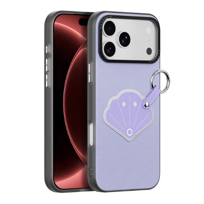 Dux Ducis - iPhone 18 Pro Max / 17 Pro Max Hülle - Leder Hardcase - Luvy Series - purpur