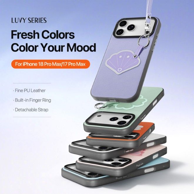 Dux Ducis - iPhone 18 Pro Max / 17 Pro Max Hülle - Leder Hardcase - Luvy Series - purpur
