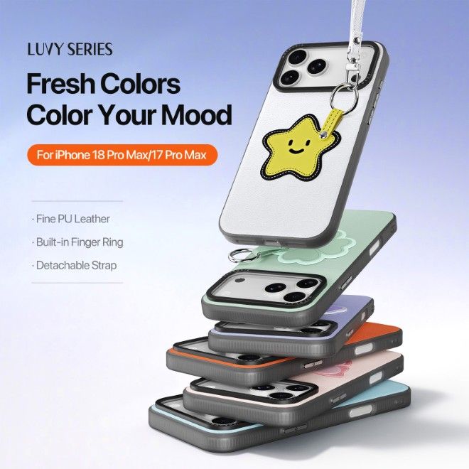 Dux Ducis - iPhone 18 Pro Max / 17 Pro Max Hülle - Leder Hardcase - Luvy Series - weiss