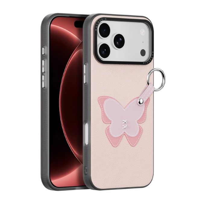 Dux Ducis - iPhone 18 Pro Max / 17 Pro Max Hülle - Leder Hardcase - Luvy Series - hellpink