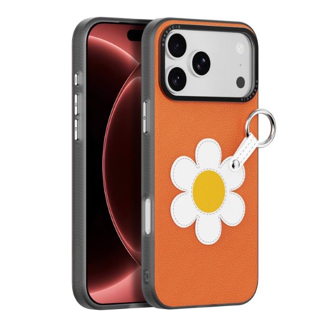 Dux Ducis - iPhone 18 Pro Max / 17 Pro Max Hülle - Leder Hardcase - Luvy Series - orange